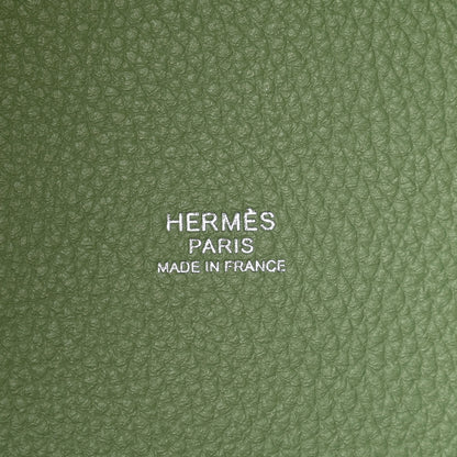 Hermes Taurillon Clemence Picotin Lock 18 PM Vert Criquet 6 of 10
