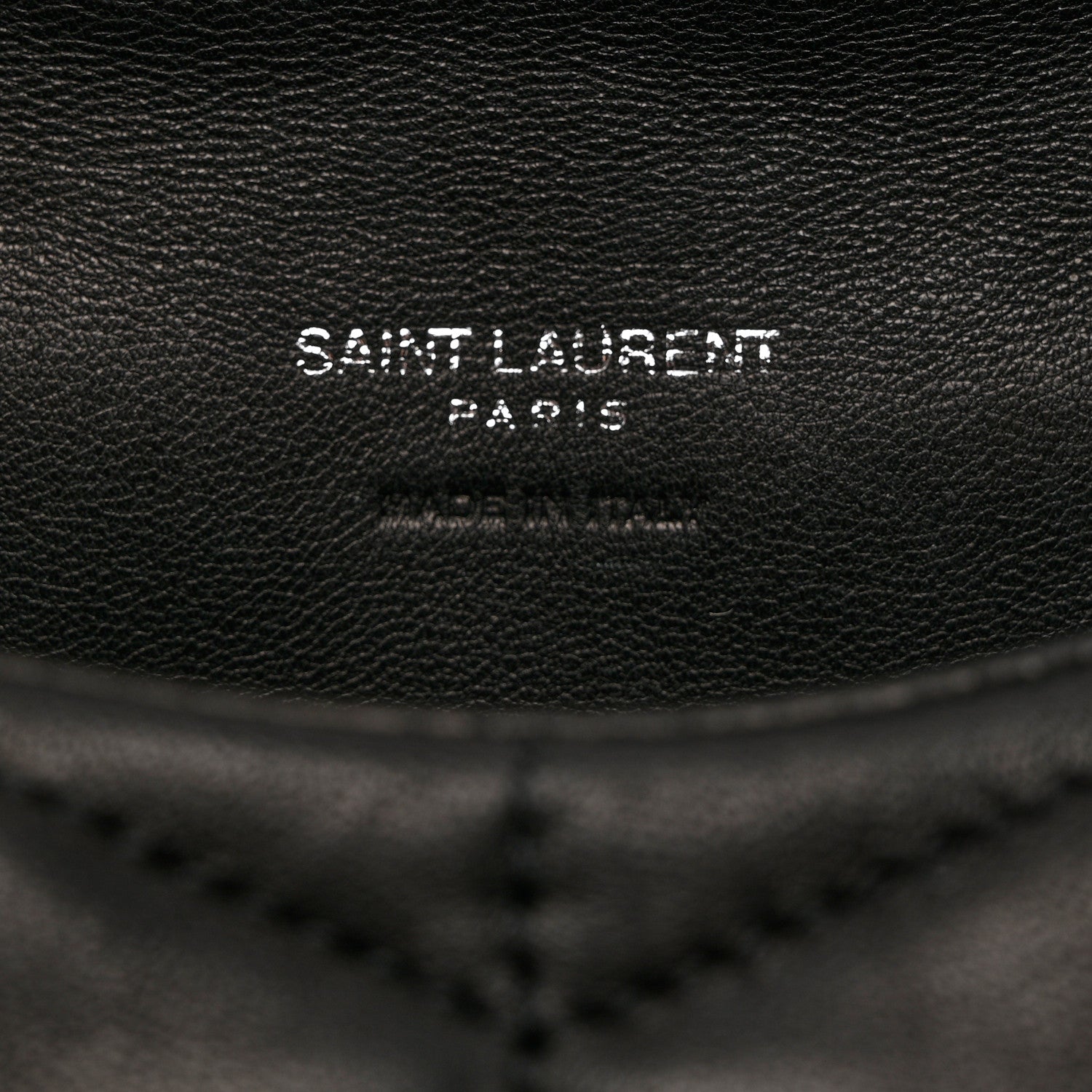 Saint Laurent Lambskin Monogram Loulou Puffer Pouch Clutch Black 12 of 13