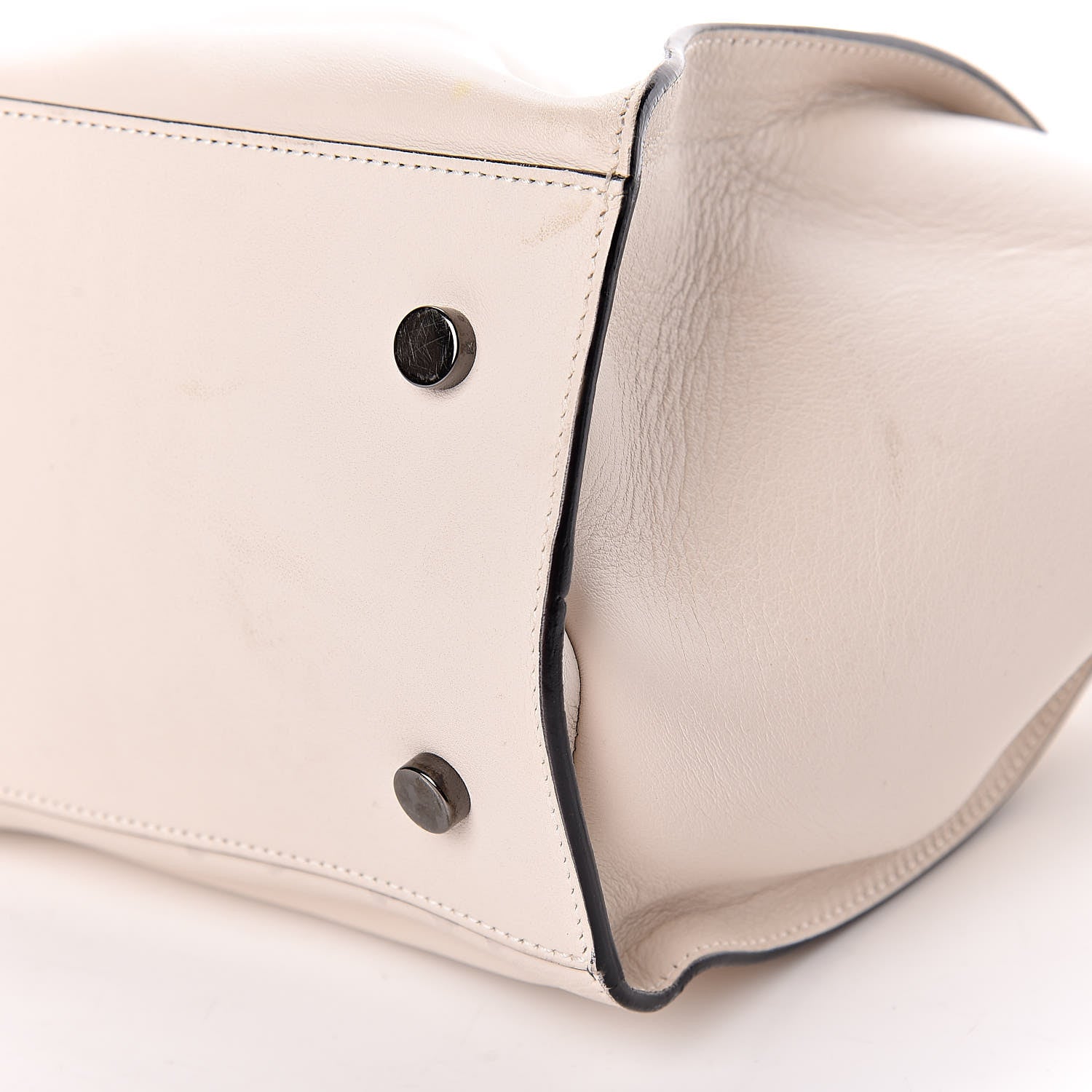 Saint Laurent Calfskin Small Monogram Cabas Dove White 8 of 15