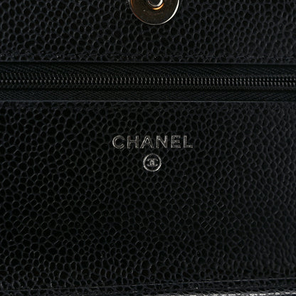 Chanel Caviar Quilted Wallet on Chain WOC Black 6 of 10