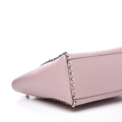 Valentino Garavani Vitello Rockstud Double Handle Tote Light Pink 5 of 12