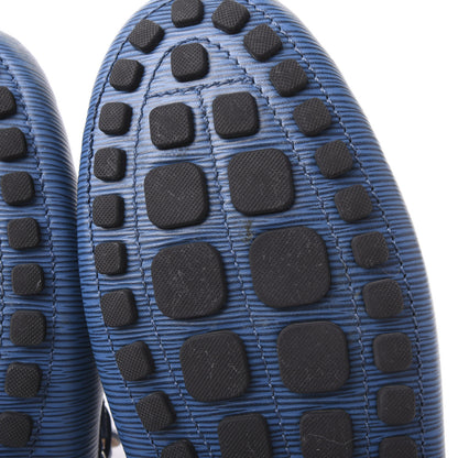 Louis Vuitton Epi Mens Moccasin Loafers 10 Blue 7 of 9