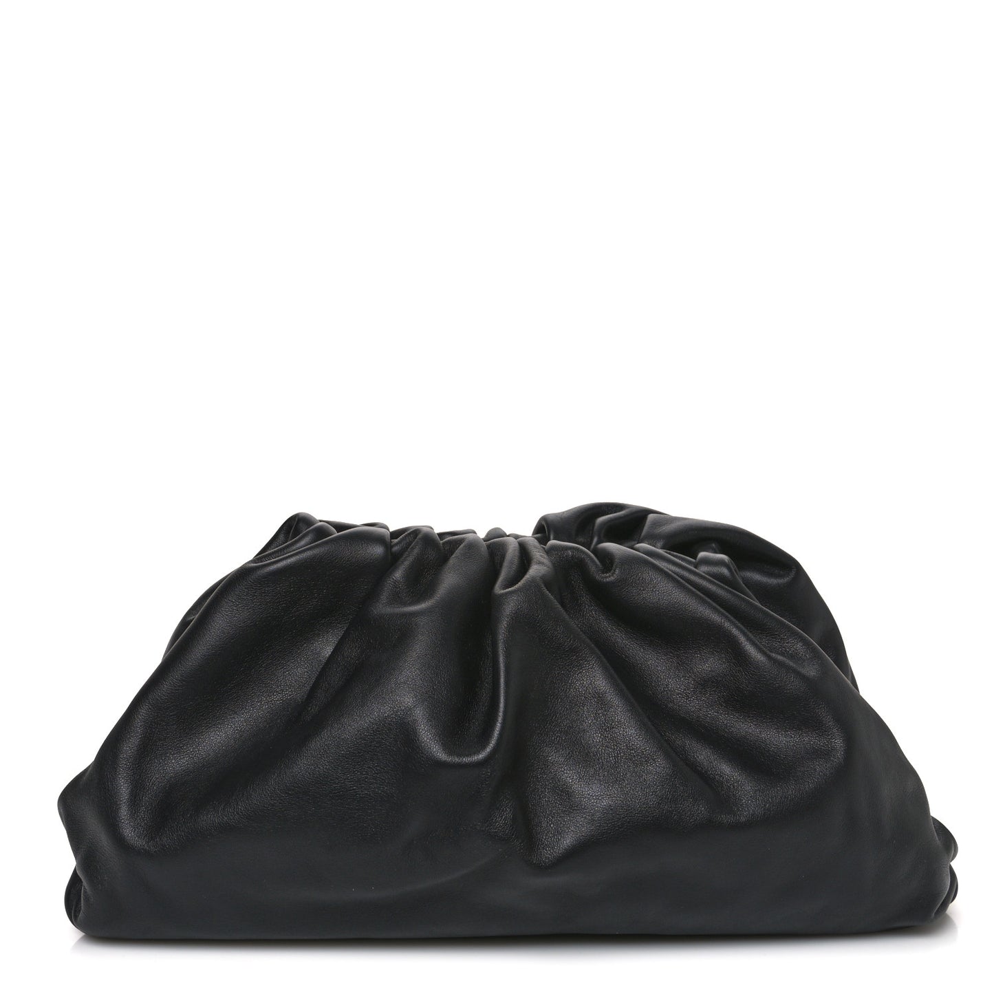 Smooth Butter Calf The Pouch Oversized Clutch Black
