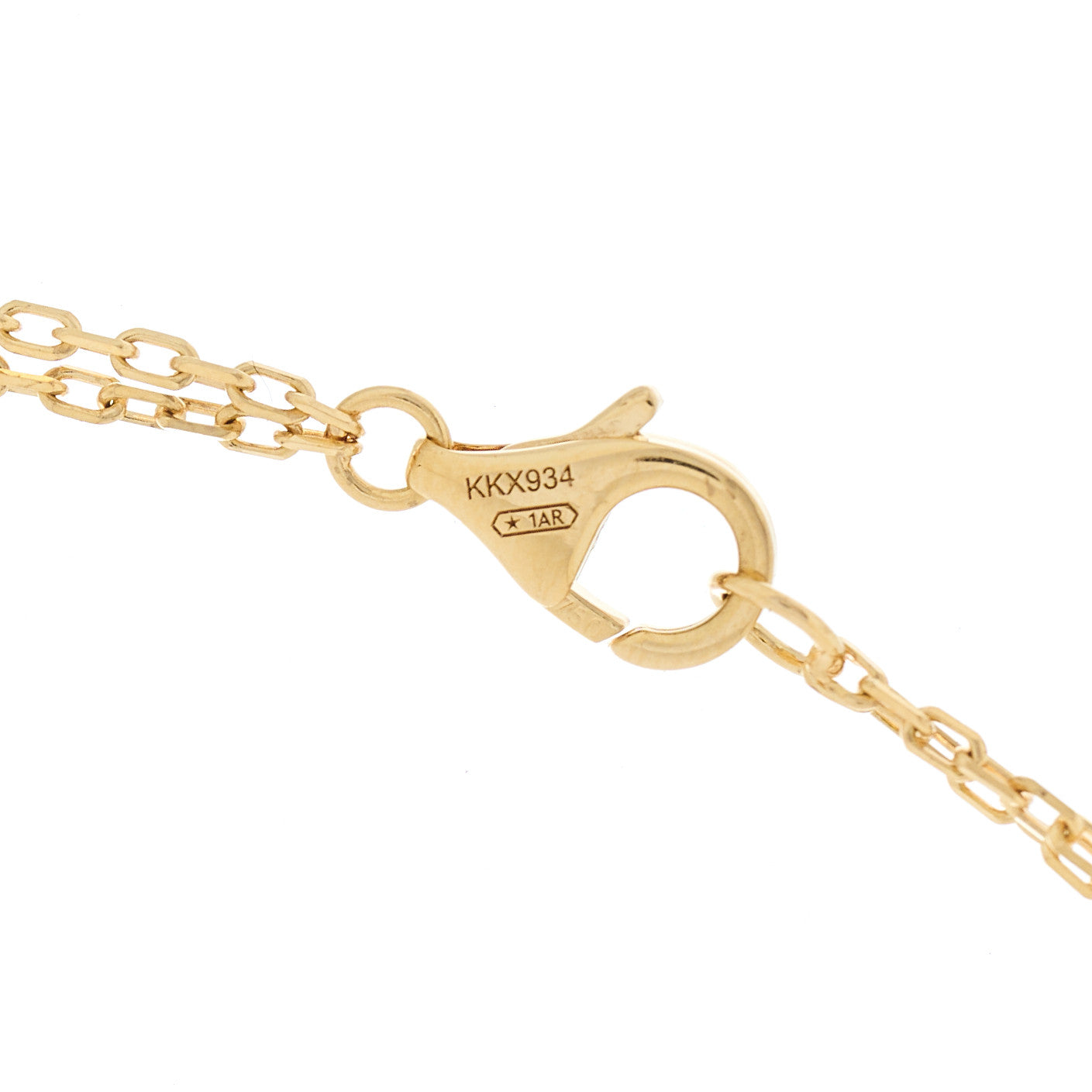 18K Yellow Gold 2 Diamond LOVE Necklace