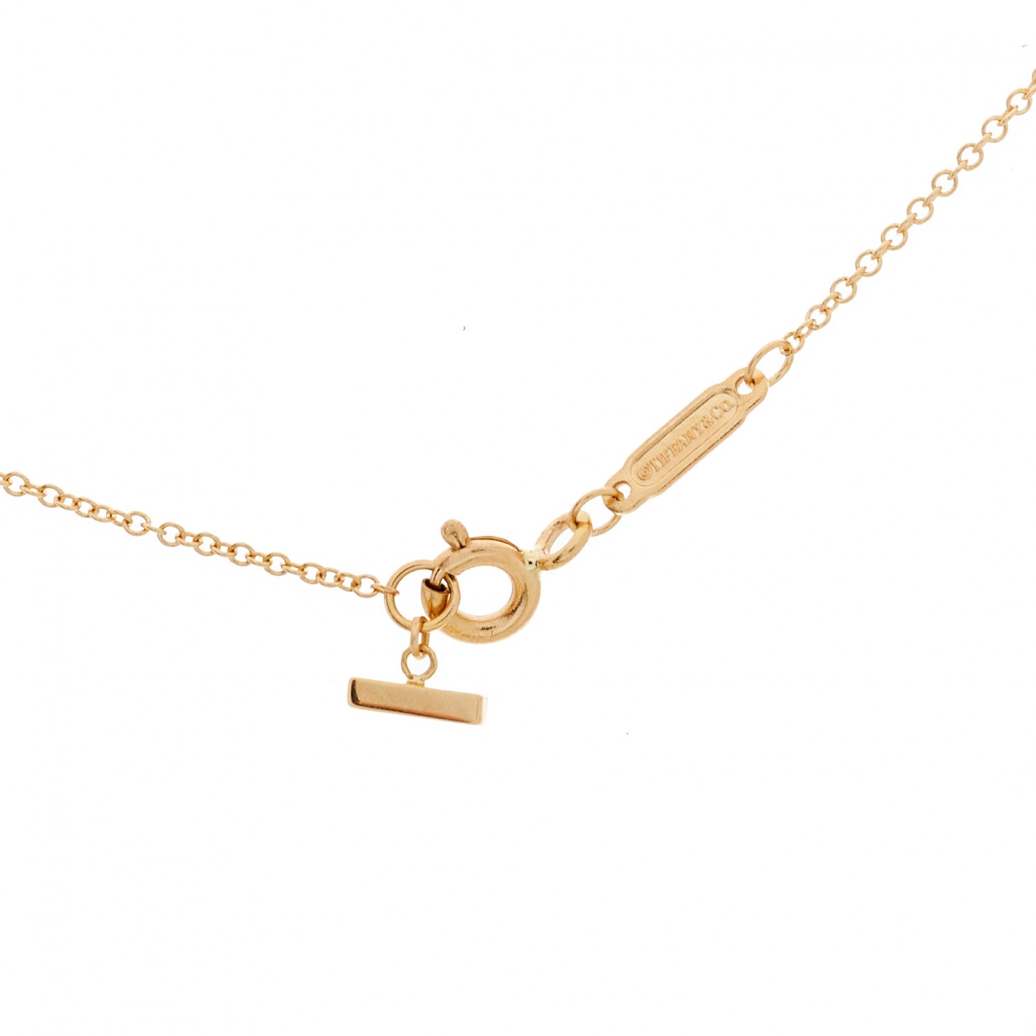 Tiffany 18K Rose Gold Small T Smile Pendant Necklace 4 of 6