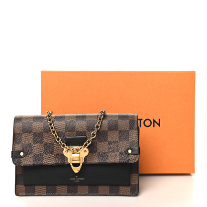 Louis Vuitton Damier Ebene Vavin Chain Wallet Black 10 of 10