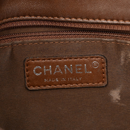 Chanel Lambskin Tweed Stitched Quilted Patch Medium Flap Brown 6 of 13