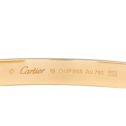 Cartier 18K Yellow Gold LOVE Cuff Bracelet 16 3 of 4
