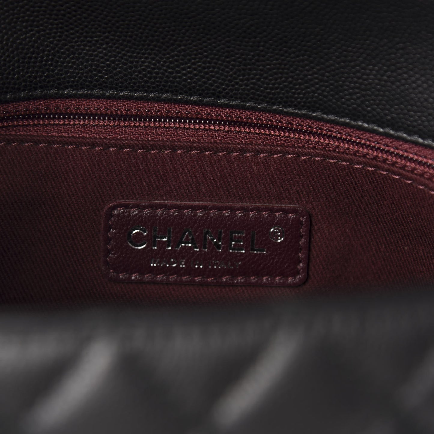 Caviar Quilted Small Coco Handle Flap Black
