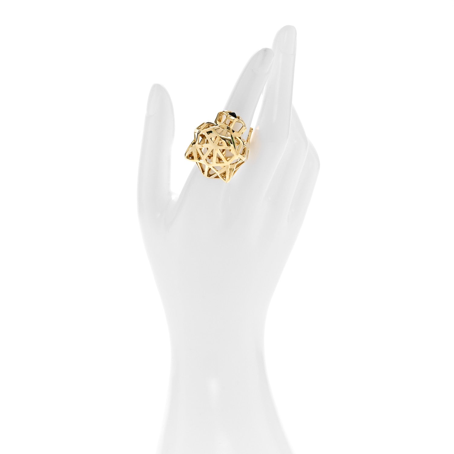 Cartier 18K Yellow Gold Tsavorite Onyx Panthère De Cartier Ring 53 6.5 2 of 7