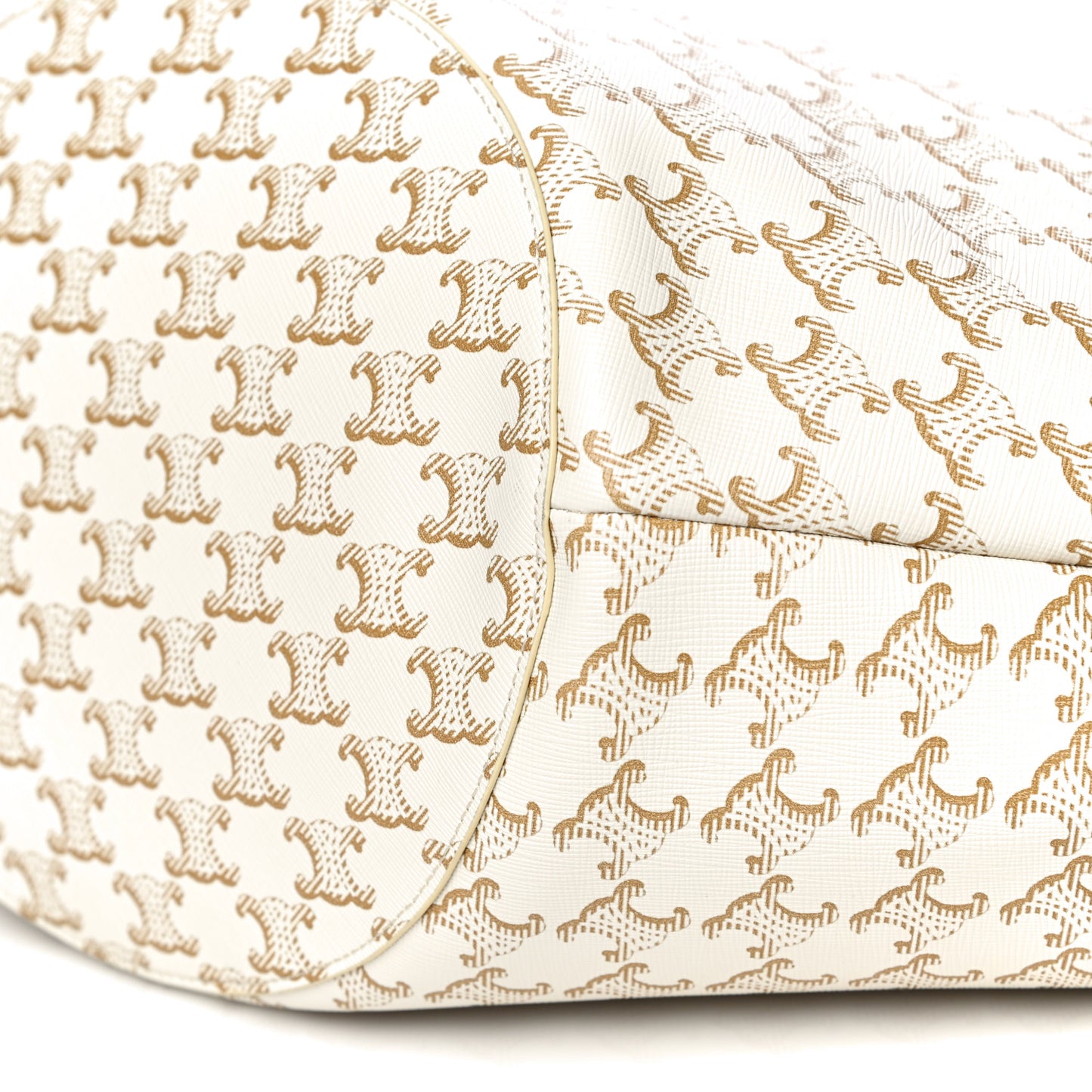 Calfskin Canvas Triomphe Large Couffin White