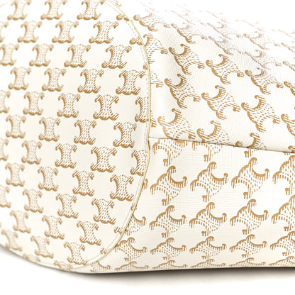 Celine Calfskin Canvas Triomphe Large Couffin White 12 of 13