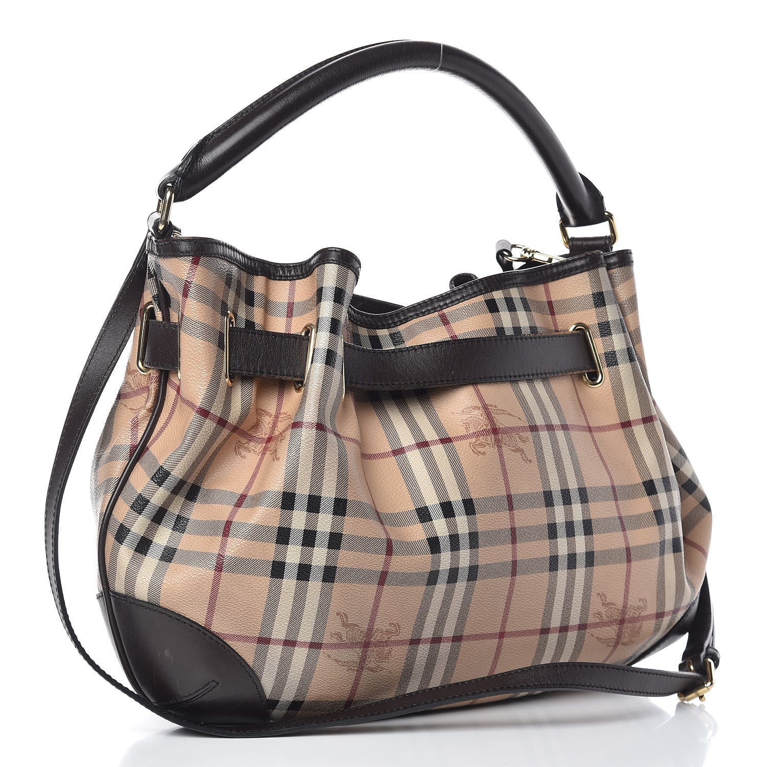 Burberry Haymarket Check Medium Willenmore Hobo Chocolate 3 of 13