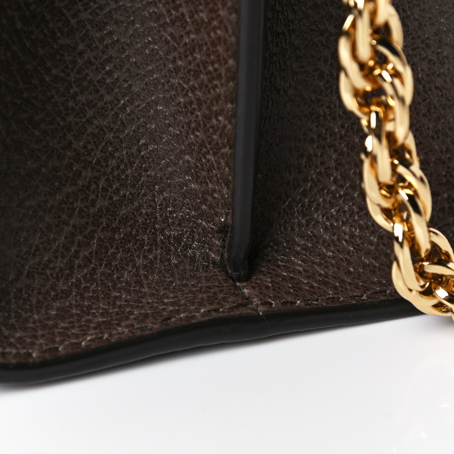 GG Supreme Monogram Web Medium Ophidia Chain Shoulder Bag Brown