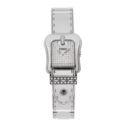 Fendi Stainless Steel Diamond 23mm 3800L Buckle Quartz Watch Silver 1 of 5