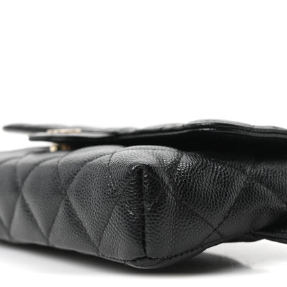 Chanel Caviar Quilted CC Flap Belt Bag Black 10 of 11