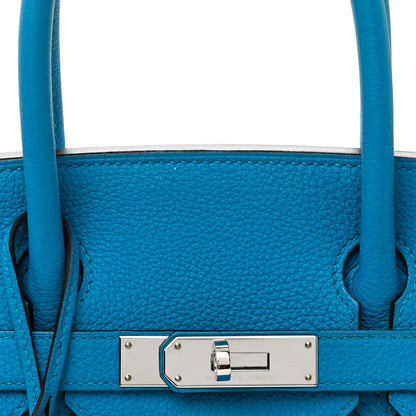 Hermes Togo Verso Birkin 30 Bleu Zanzibar Malachite 8 of 13
