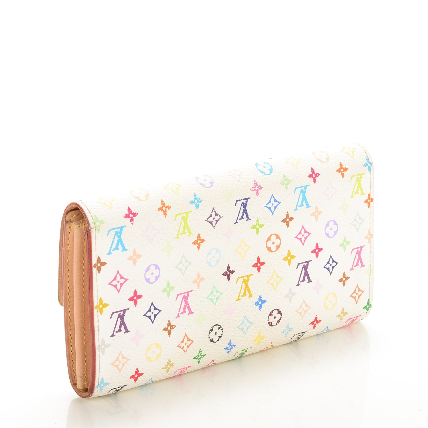 Louis Vuitton Monogram Multicolor Sarah Wallet White 3 of 6