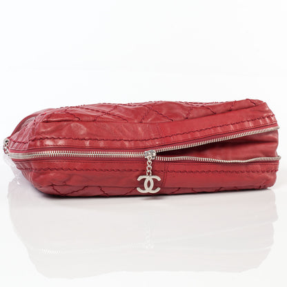 Chanel Lambskin Expandable Tote Red 6 of 10