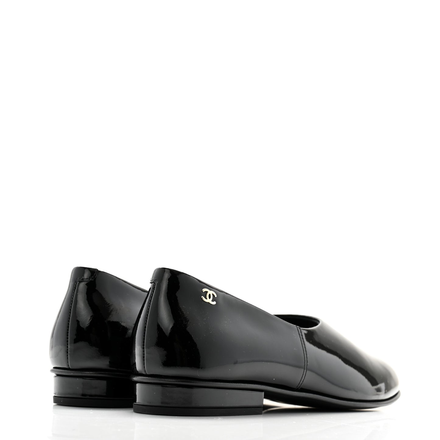Patent Calfskin Moccasin Loafers 36.5 Black
