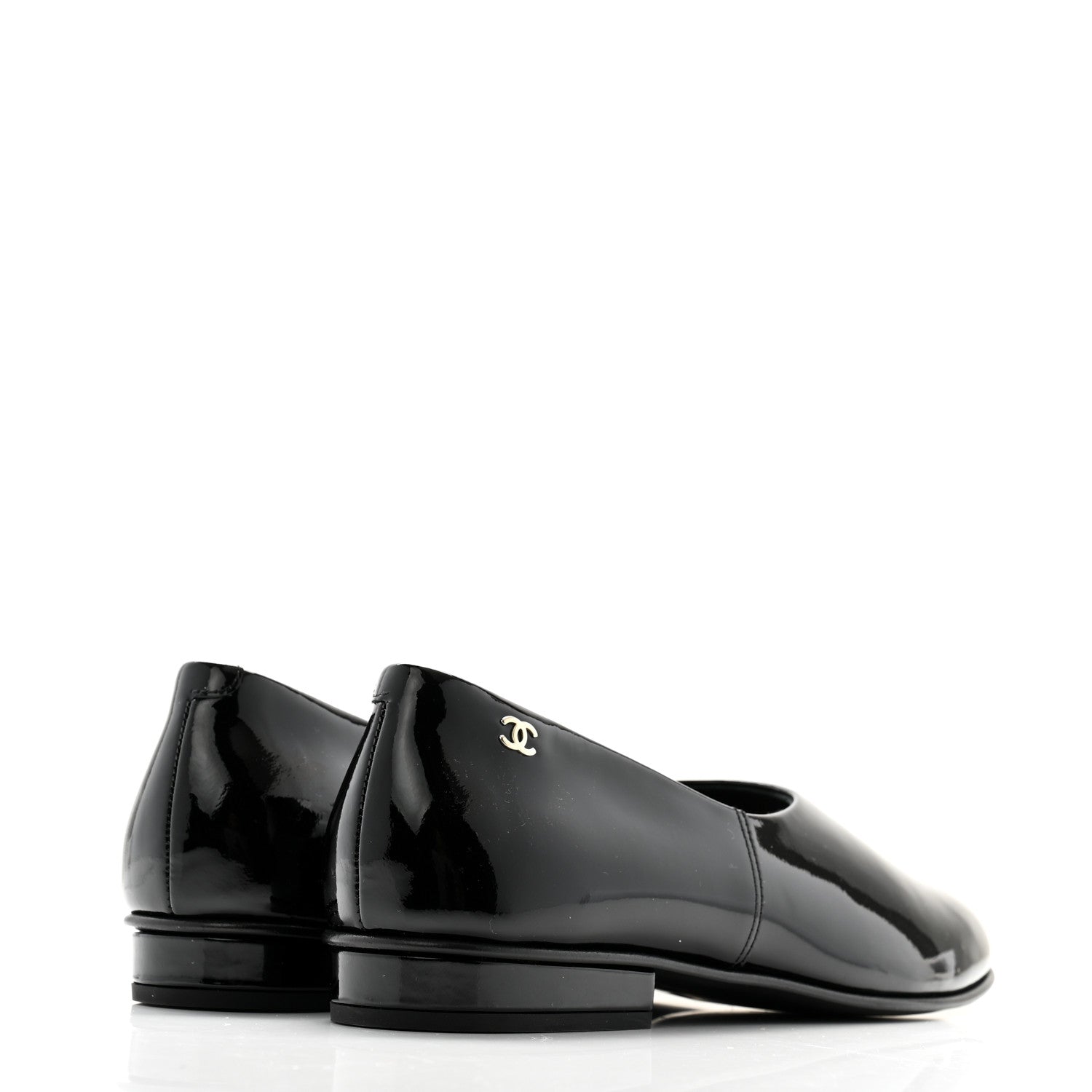 Chanel Patent Calfskin Moccasin Loafers 36.5 Black 4 of 8