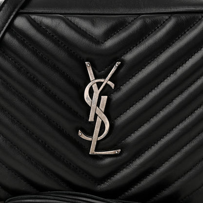 Saint Laurent Calfskin Matelasse Monogram Lou Camera Bag Black 9 of 13