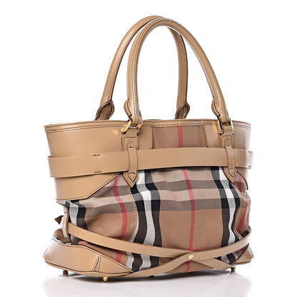 Burberry House Check Bridle Calfskin Medium Lynher Tote Trench 3 of 19