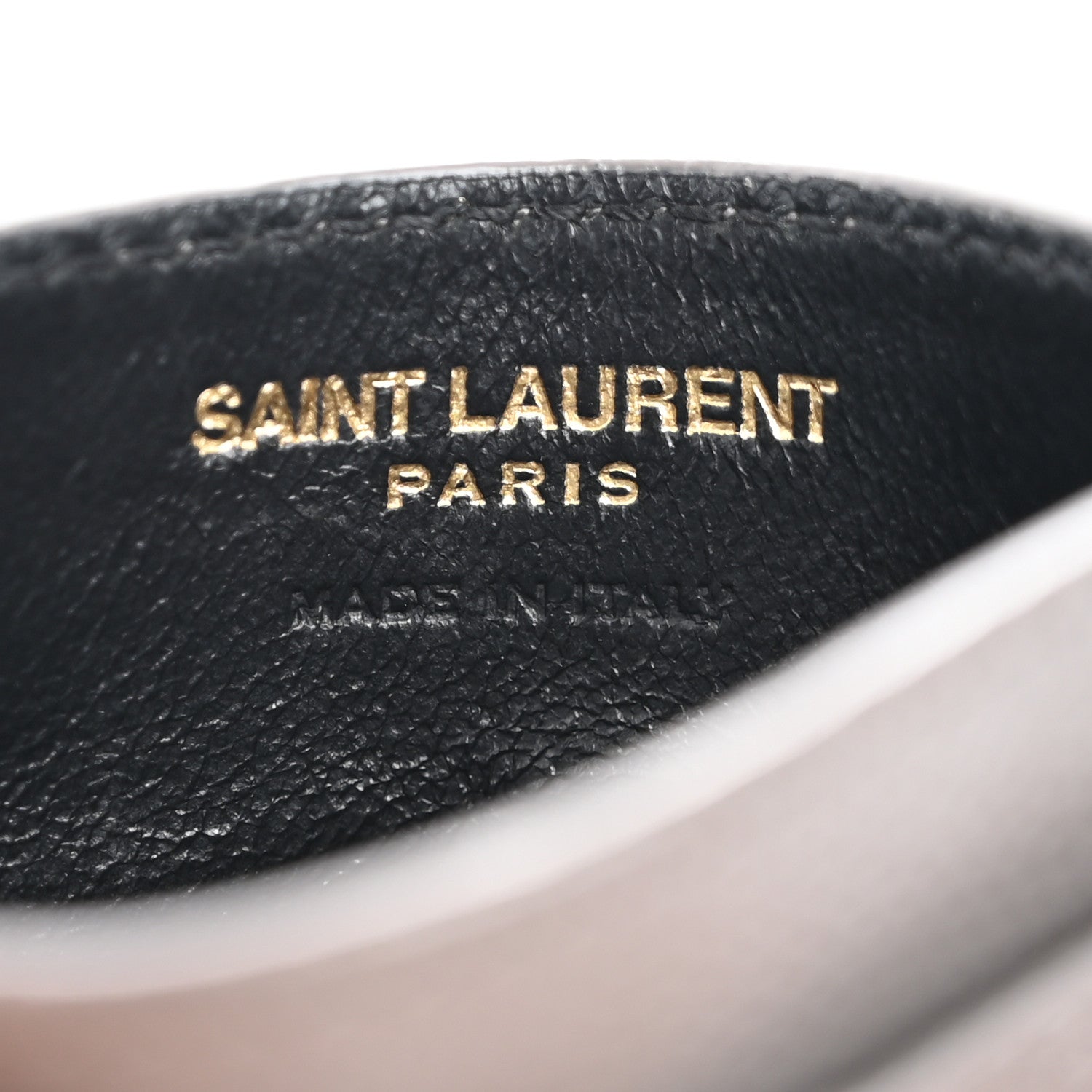 Saint Laurent Grain De Poudre Matelasse Chevron Monogram Credit Card Case Fog 6 of 16