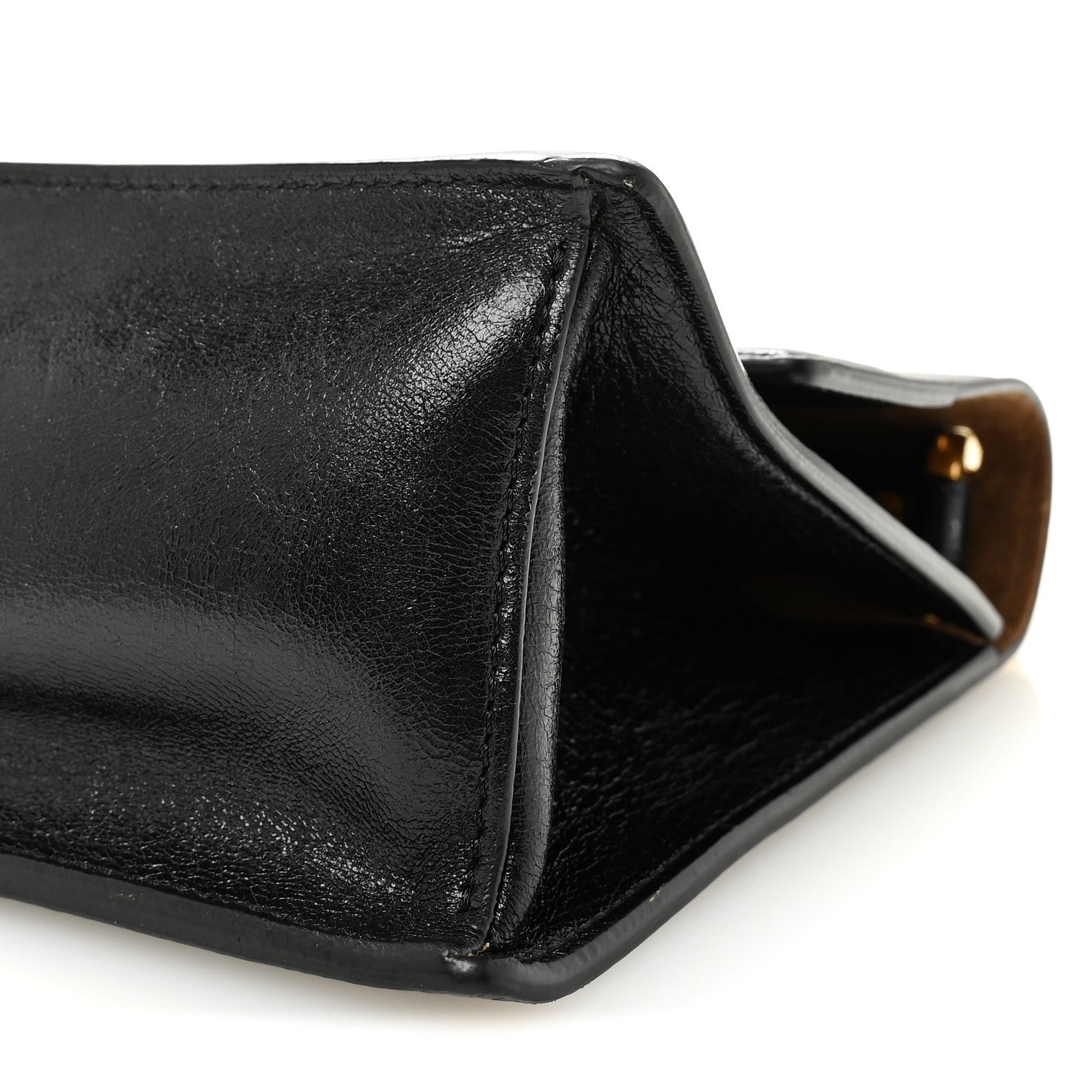 Fendi Agnello Old Shine Small Kan U Shoulder Bag Black 9 of 9