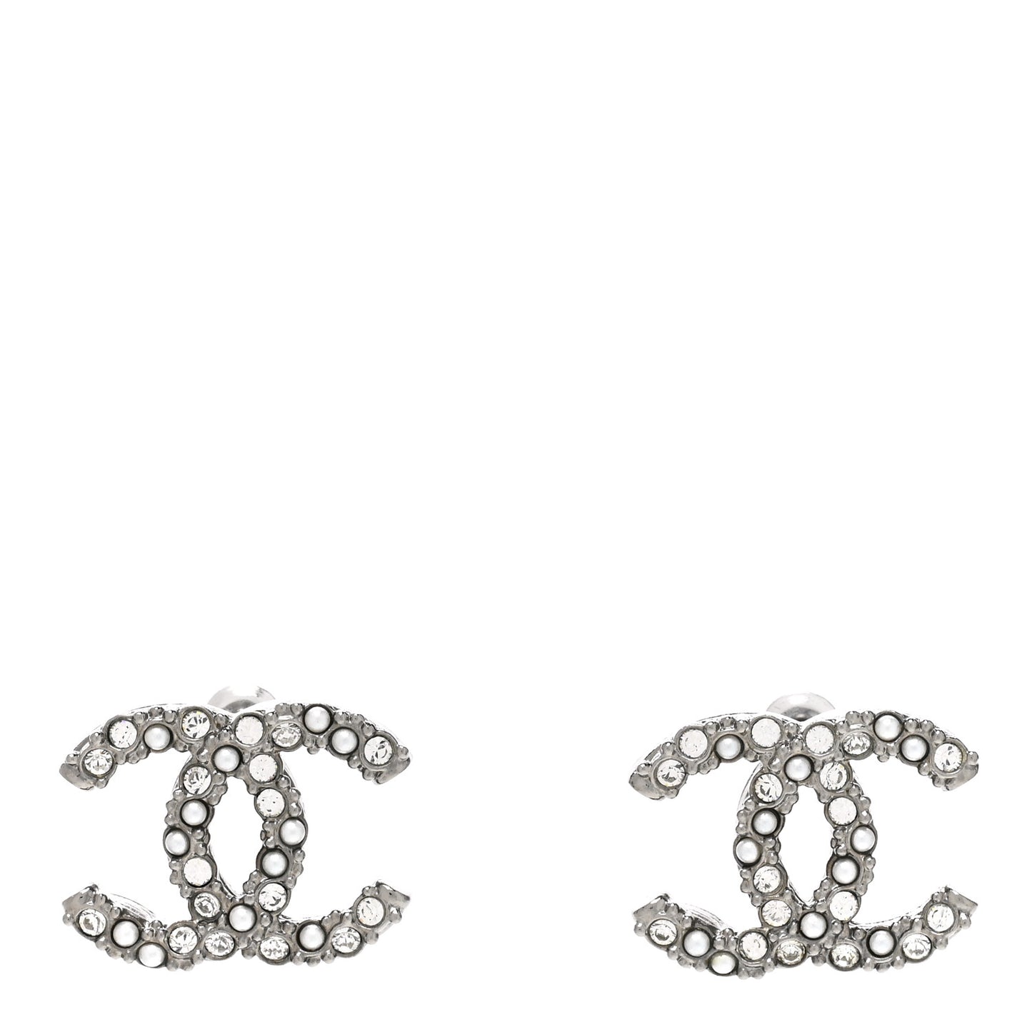 Ruthenium Crystal Pearl Caviar Earrings