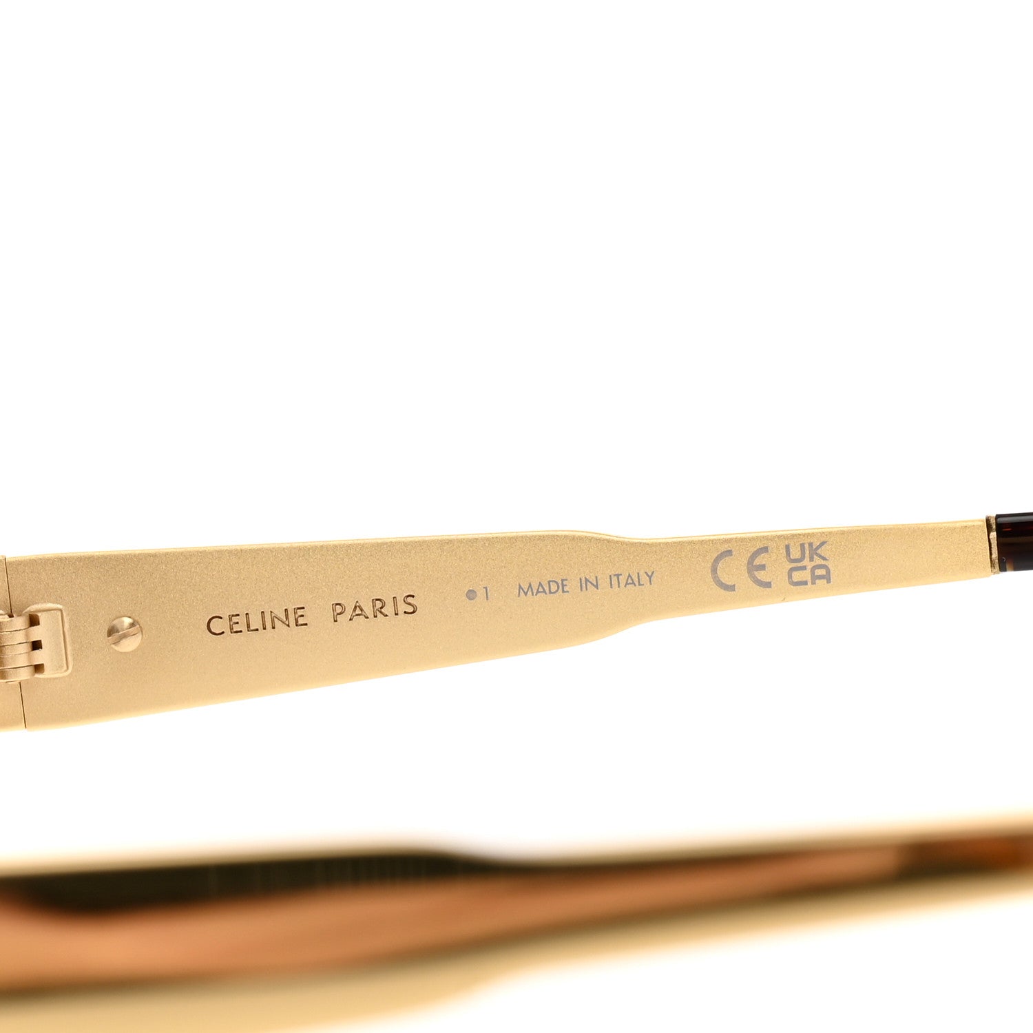 Celine Metal Triomphe 02 Sunglasses CL40254U Gold Green 5 of 7