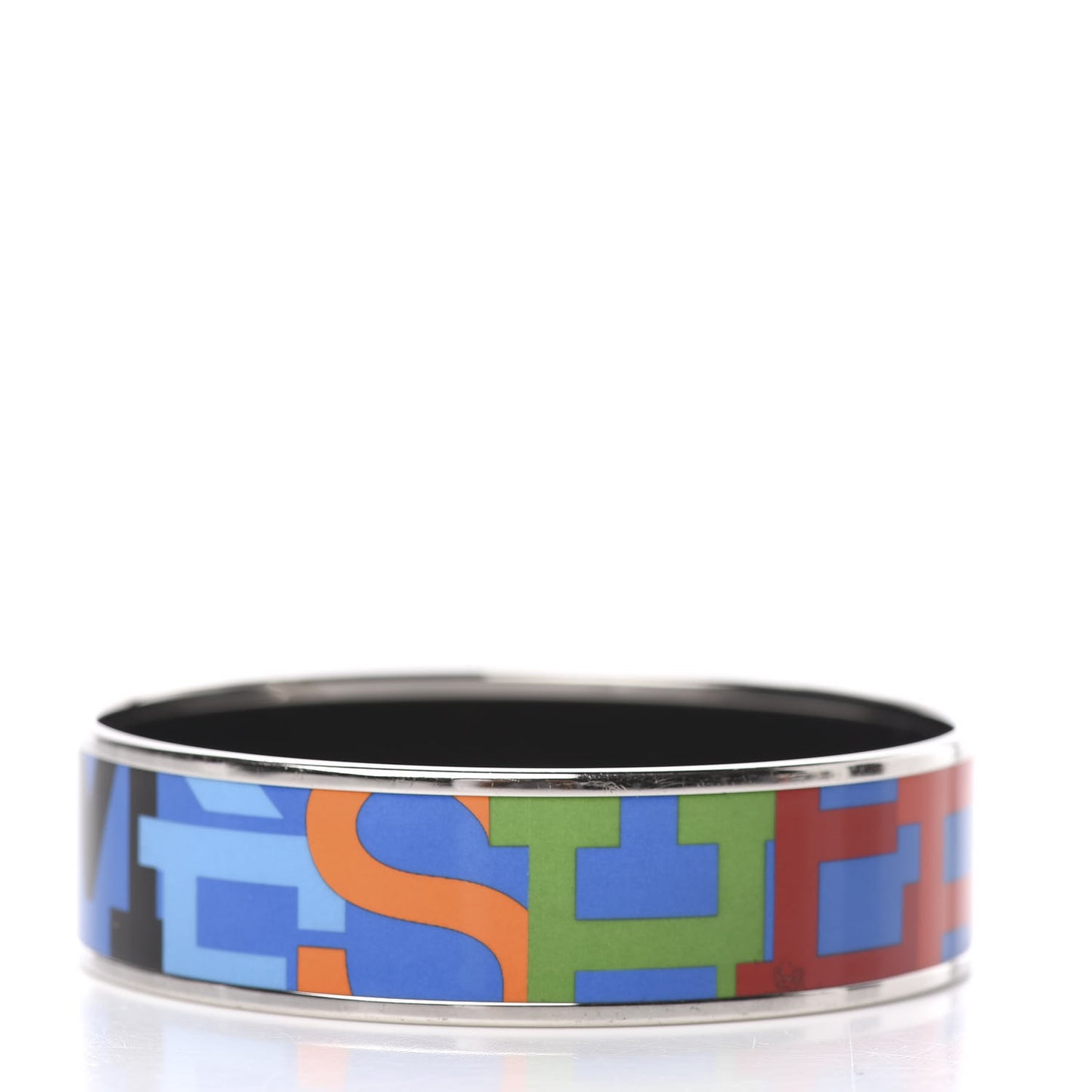 Enamel Wide Printed Capitales Bracelet 70