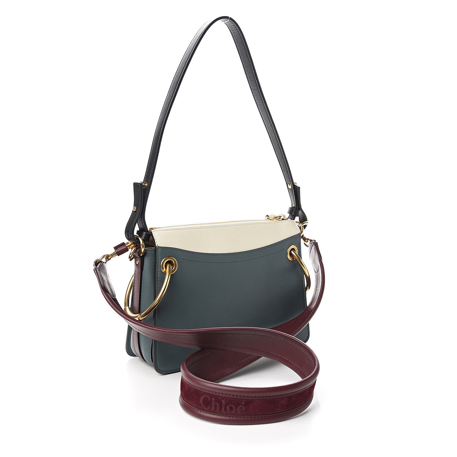 Chloe Calfskin Small Roy Tri-Color Bag Blue 2 of 8