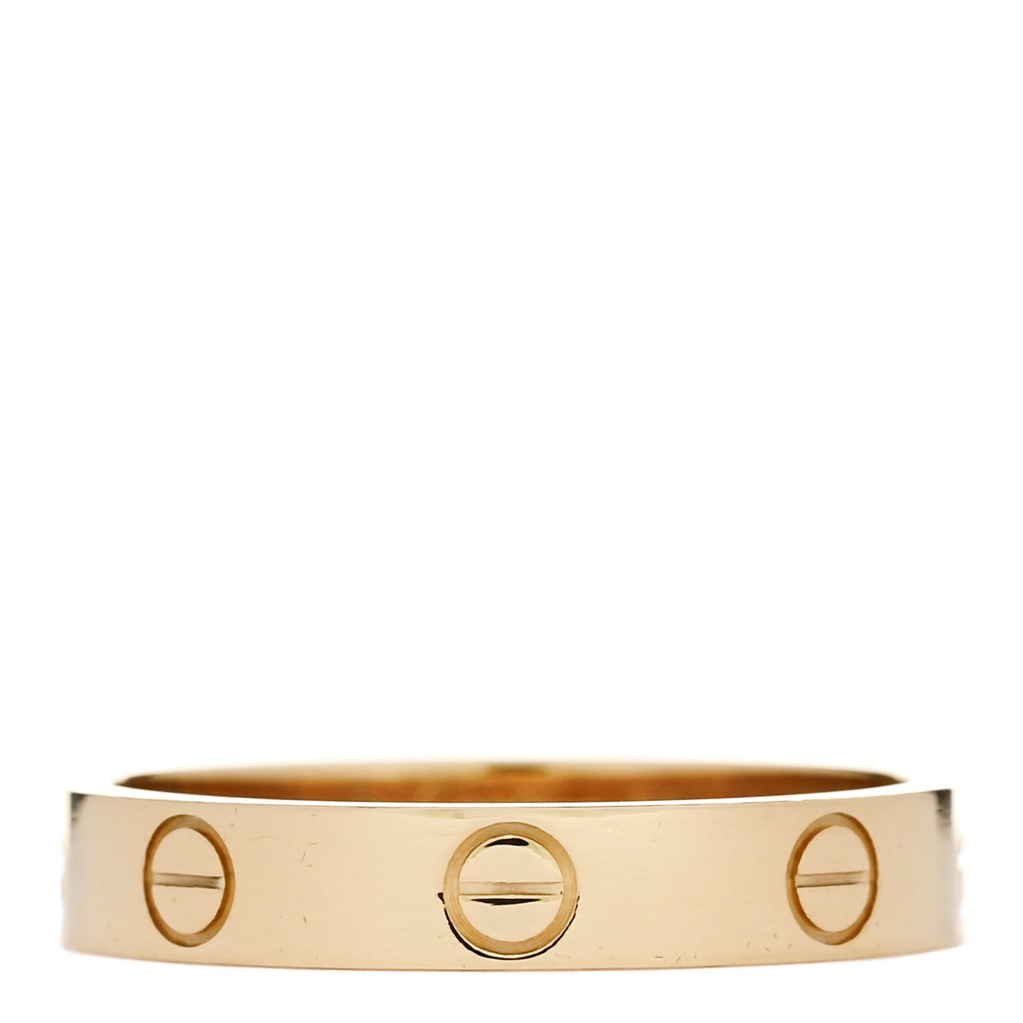 18K Yellow Gold 3.5mm LOVE Wedding Band Ring 56 7.5