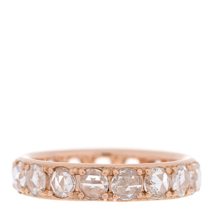 Tiffany 18K Rose Gold Diamond Metro Rose Cut Eternity Band Ring 47 4 3 of 5