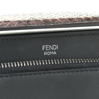 Fendi Vitello Baltico Dolce Elaphe DotCom Satchel Grey 7 of 13