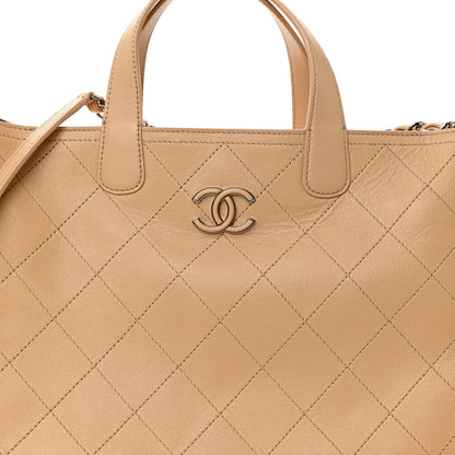 Chanel Caviar Stitched Large Shopping Tote Beige 8 of 10