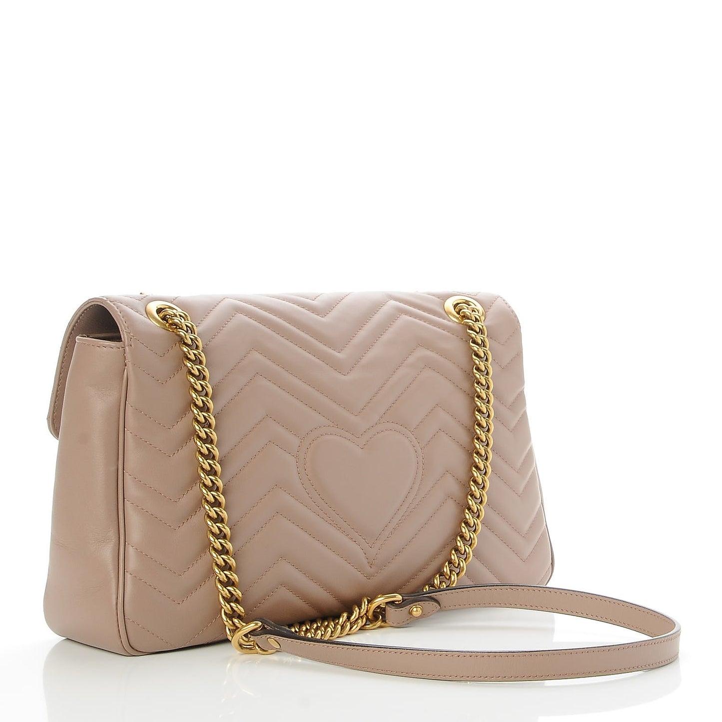 Calfskin Matelasse Medium GG Marmont Shoulder Bag Porcelain Rose
