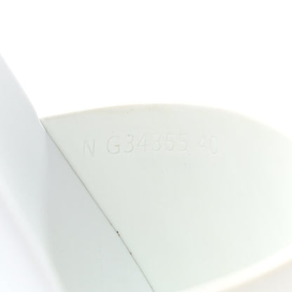 Chanel Rubber CC Flat Slide Sandals 40 White 8 of 12