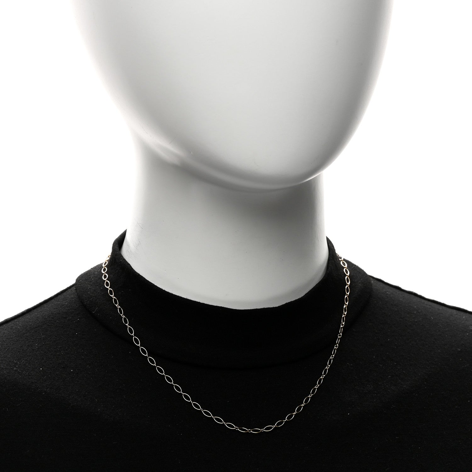 Tiffany 18K Yellow Gold Oval Link Chain Necklace 16" 2 of 5