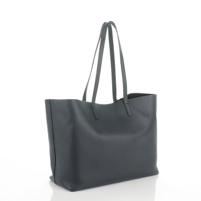 Saint Laurent Calfskin Large Shopping Tote Navy Blue 3 of 8