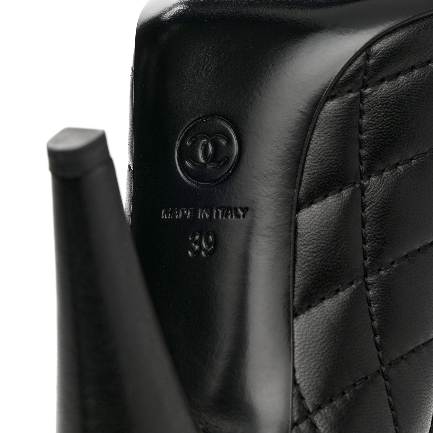 Chanel Lambskin Quilted Cap Toe Pumps 39 Black 8 of 11
