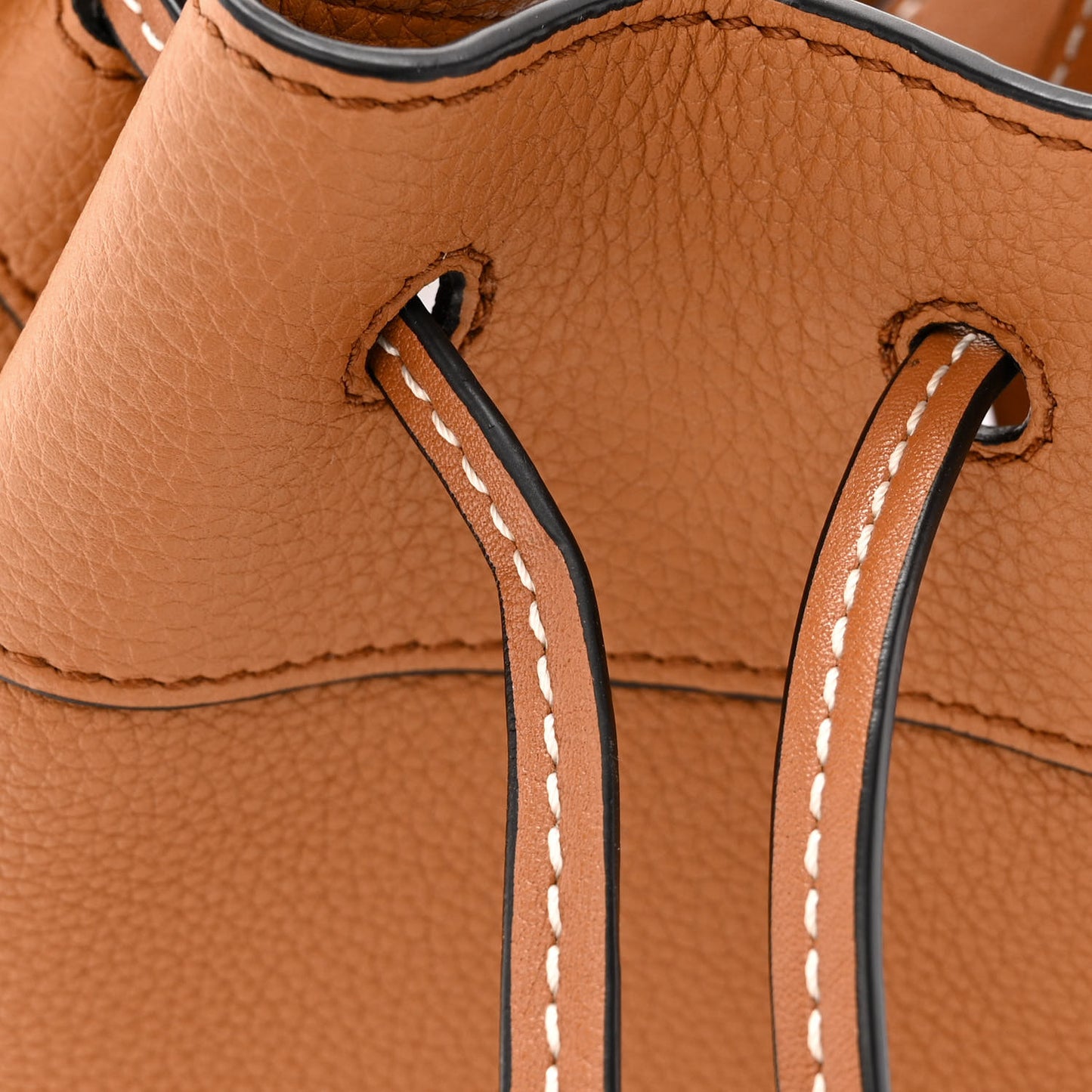 Grained Calfskin Mini Hammock Shoulder Bag Light Caramel