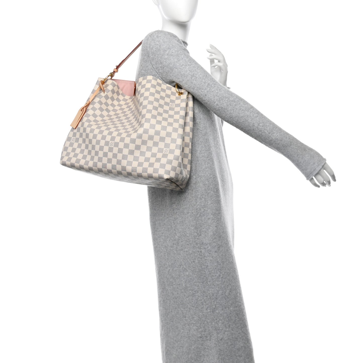 Damier Azur Graceful MM Rose Ballerine
