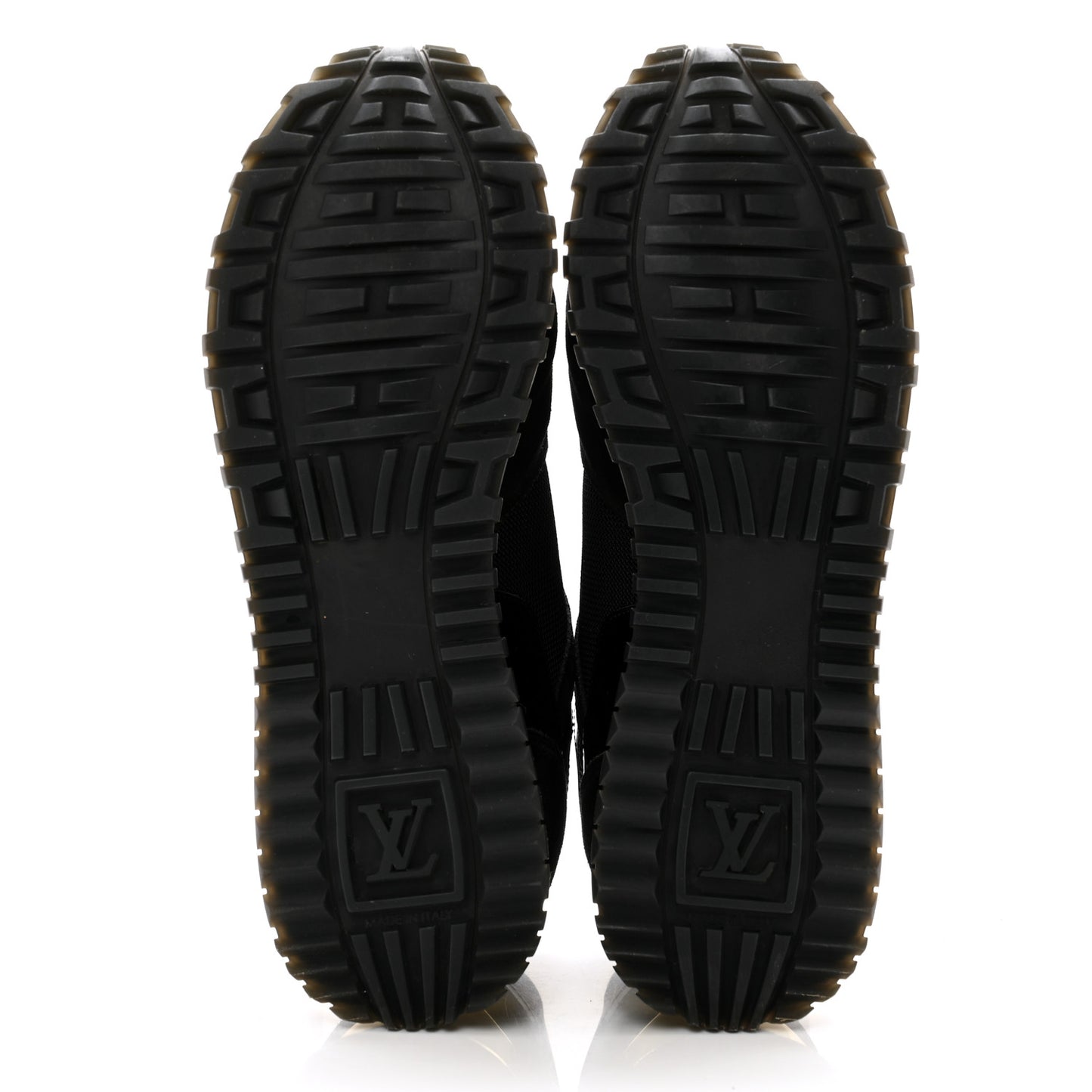 Suede Monogram Run Away Sneakers 39 Black