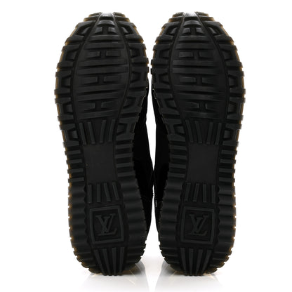 Louis Vuitton Suede Monogram Run Away Sneakers 39 Black 5 of 11