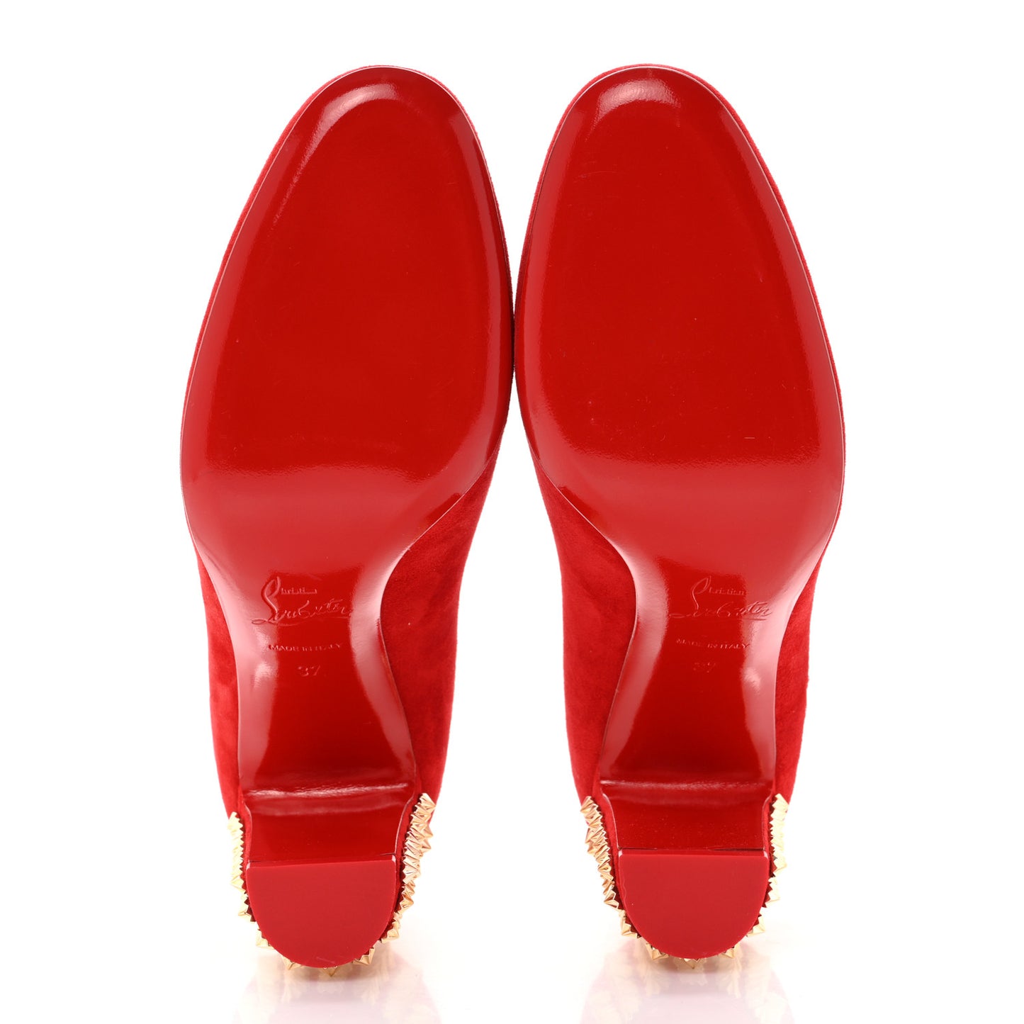 Veau Velours Marimalus Stud Spikes 85 Pumps 37 Loubi