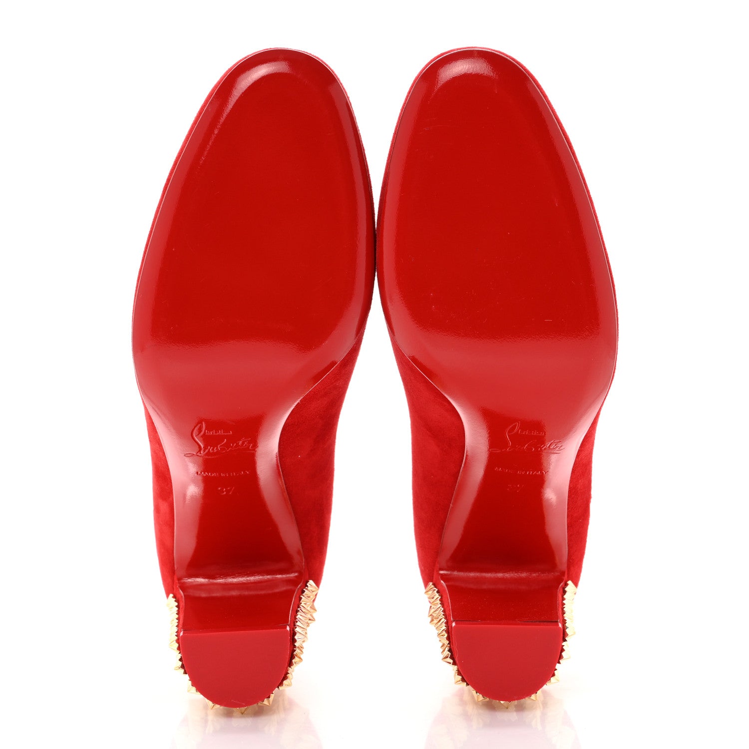 Christian Louboutin Veau Velours Marimalus Stud Spikes 85 Pumps 37 Loubi 4 of 7