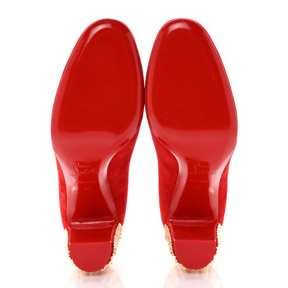 Christian Louboutin Veau Velours Marimalus Stud Spikes 85 Pumps 37 Loubi 4 of 7