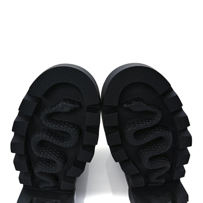 Gucci Nappa Frances GG Matelasse Platform Combat Boots 37 Black 10 of 10